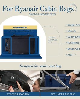 Cabin Travel Backpack 40x30x20 / 40x20x25, Carry On Underseat Hand Luggage with Hidden Anti-Theft Pocket, Airline Approved
