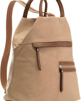 Convertible Backpack to Monostrap Slingbag Handbag – Faux Leather Travel & Everyday Bag with Zip Pockets